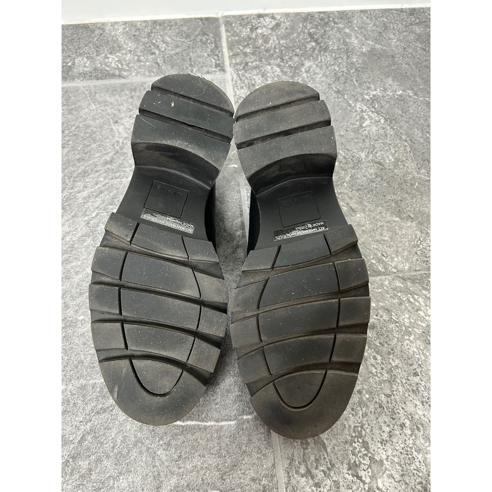 DV Dolce Vita Neeka Lug Sole Platform Loafer Size 7.5 Black Faux Leather Fall - Picture 7 of 12